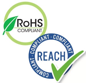RoHS and REACH Compliance badge